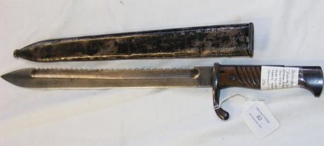 A Seitengewehr 598/05 'Butcher' blade German bayon