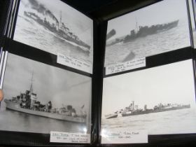 Over 200 monochrome photographs of warships