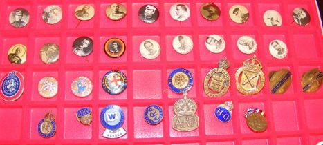 Collection of assorted Military lapel badges, incl