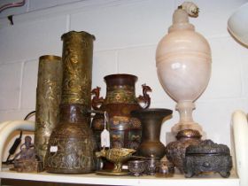 A selection of interesting Trench Art, oriental an
