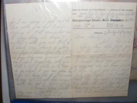 A ring binder of numerous First World War prisoner