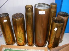 Assorted brass shell cases