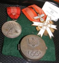 German 1936 Olympic medal - together with two othe