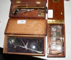 Three cased sets of vintage travelling scales