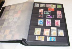 An album containing collectable stamps relating to