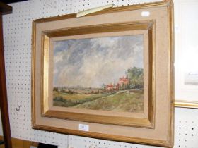 JOHN HORWOOD - oil on canvas of country scene - 24