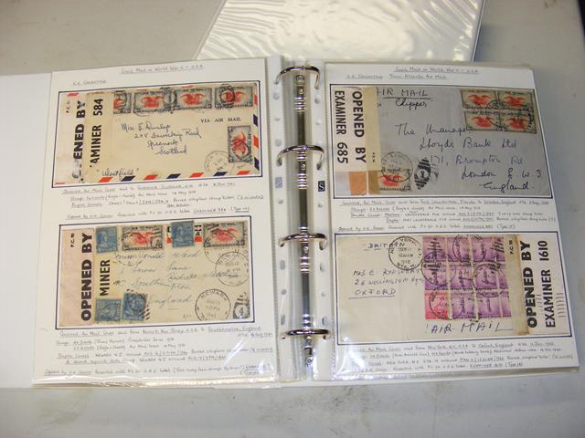 Two albums of USA wartime civil mail covers