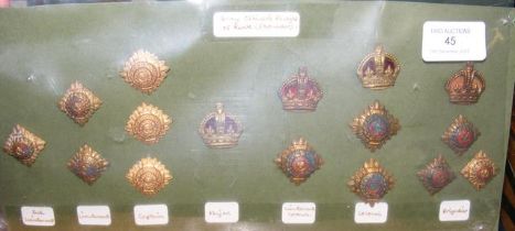 Collection of assorted Army Officer's lapel badges