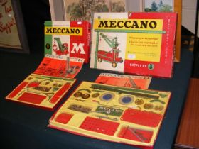 Vintage Meccano Toy sets 1 and 3