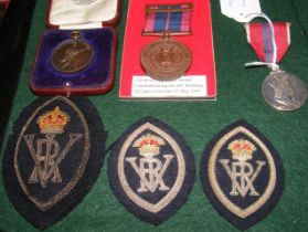 Selection of badges and medals, including a Liverp