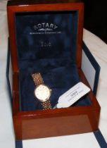 A 9ct ladies Rotary wrist watch with original box