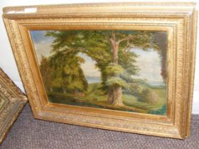 An oil on board entitled 'View from Fairy Hill, Is