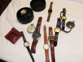 Vintage gents wrist watches together with others