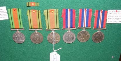 Selection of six Second World War Defence medals,