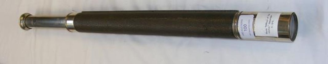 A leather bound single draw steel Naval Officer of