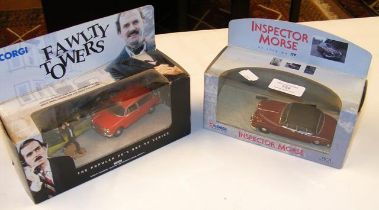 Boxed Corgi Inspector Morse together with Faulty T