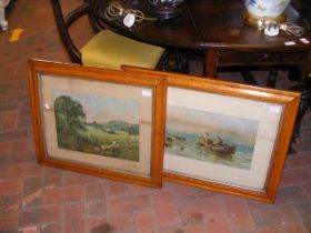 Two antique pictures in decorative frames