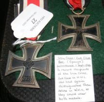German Second World War Iron Cross and one other