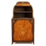 AN 18TH CENTURY FRENCH ORMOLU MOUNTED MARQUETRY KINGWOOD AND ROSEWOOD SIDE CABINET