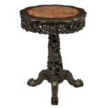 A 19TH CENTURY CHINESE HARDWOOD OCCASIONAL TABLE