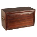 A 19TH CENTURY CHINESE HARDWOOD BOX