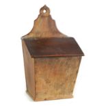 AN 18TH CENTURY ELM CANDLE BOX
