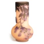 EMILE GALLE. AN ART NOUVEAU CAMEO GLASS VASE