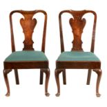 A PAIR OF EARLY 18TH CENTURY WALNUT SIDE CHAIRS