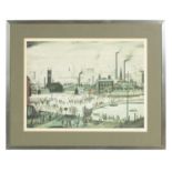 ARR. A 20TH CENTURY L.S.LOWRY LIMITED EDTION SIGNED PRINT ENTITLED ‘AN INDUSTRIAL TOWN’