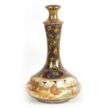 A FINE JAPANESE MEIJI PERIOD PORCELAIN CABINET VASE BY KINGKOZAN