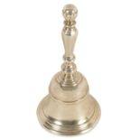 AN ELIZABETH II SMALL CAST SILVER BELL