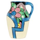 A LARGE CLARICE CLIFF LATONA DAHLIA LOTUS JUG C.1930