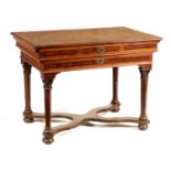 AN EARLY 18TH CENTURY ITALIO-AUSTRIAN WALNUT CENTRE TABLE