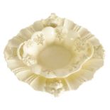 A 19TH CENTURY LEEDS CREAMWARE OVAL DISH