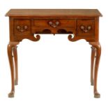 A FINE GEORGE II RED WALNUT LOWBOY