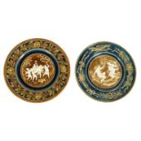 TWO 19TH CENTURY AUSTRIAN GEBRÜDER SCHUTZ MAJOLICA WALL PLAQUES