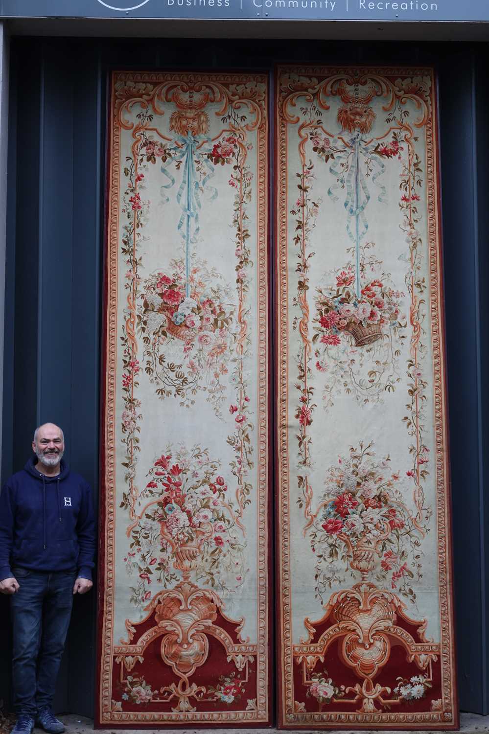 A MASSIVE SET OF FOUR 19TH CENTURY FRENCH TAPESTRY PANELS FROM LORD FORTE - Image 7 of 12