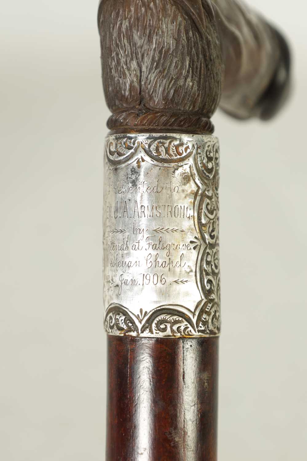 AN EARLY 20TH CENTURY EROTIC CARVED HORN WALKING STICK - Image 2 of 8