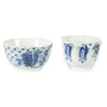 TWO 19TH CENTURY CHINESE BLUE AND WHITE TEA BOWLS