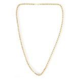 AN 18CT YELLOW GOLD ROPE TWIST NECKLACE