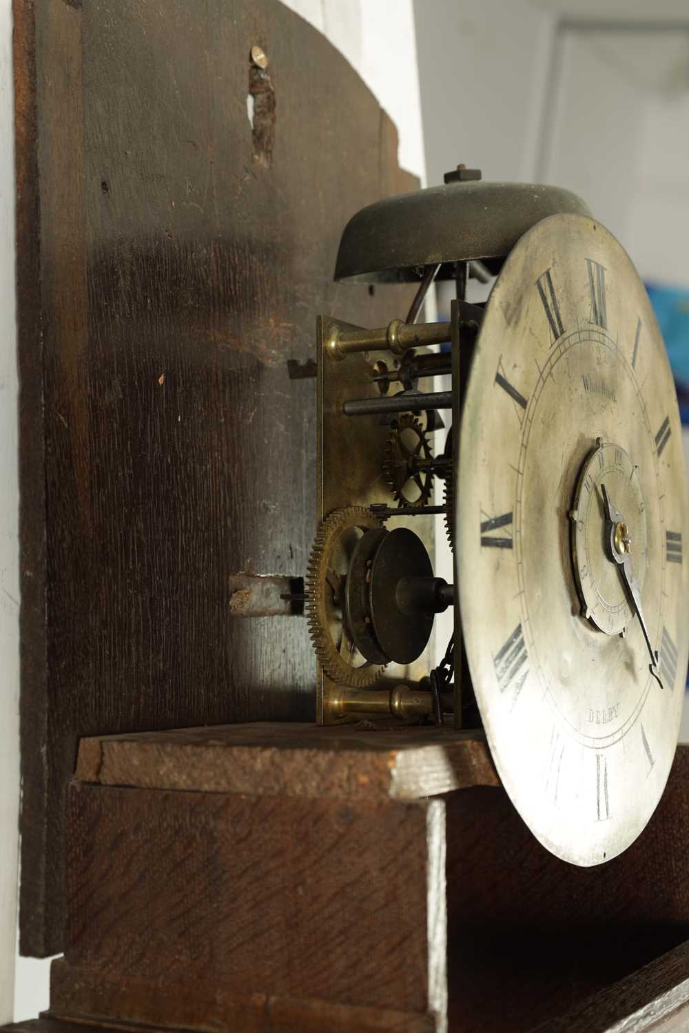 WHITEHURST, DERBY. A LATE GEORGE III HOODED WALL CLOCK - Image 8 of 10