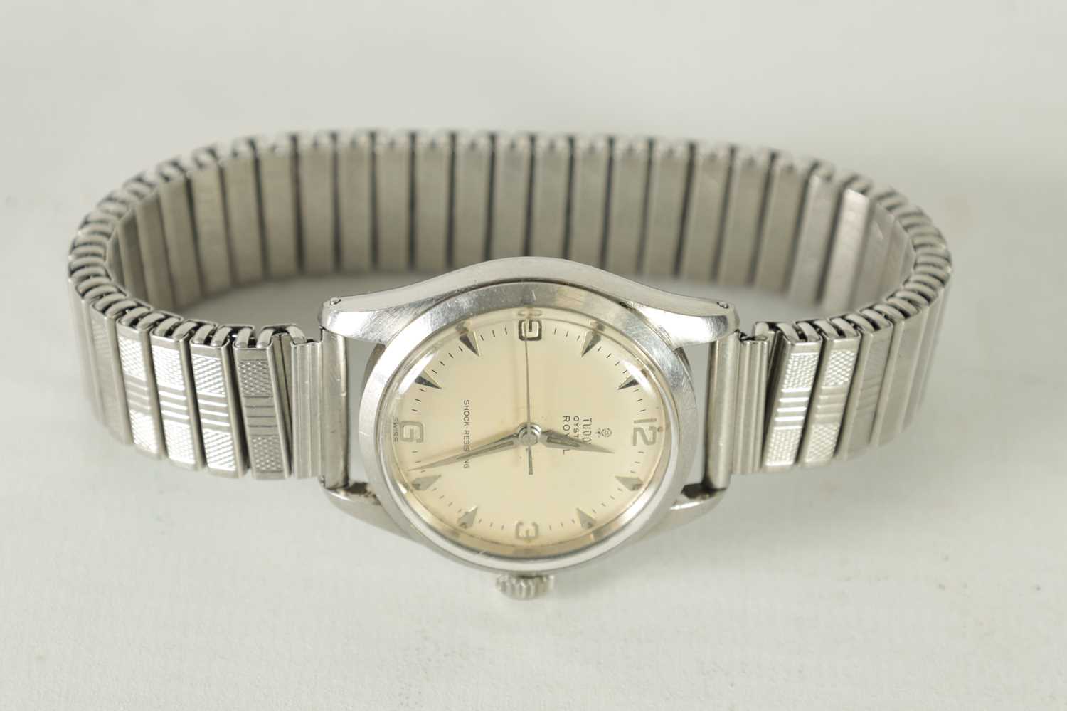 A GENTLEMAN'S 1950's STEEL TUDOR OYSTER ROYAL MANUAL WRIST WATCH - Image 3 of 5