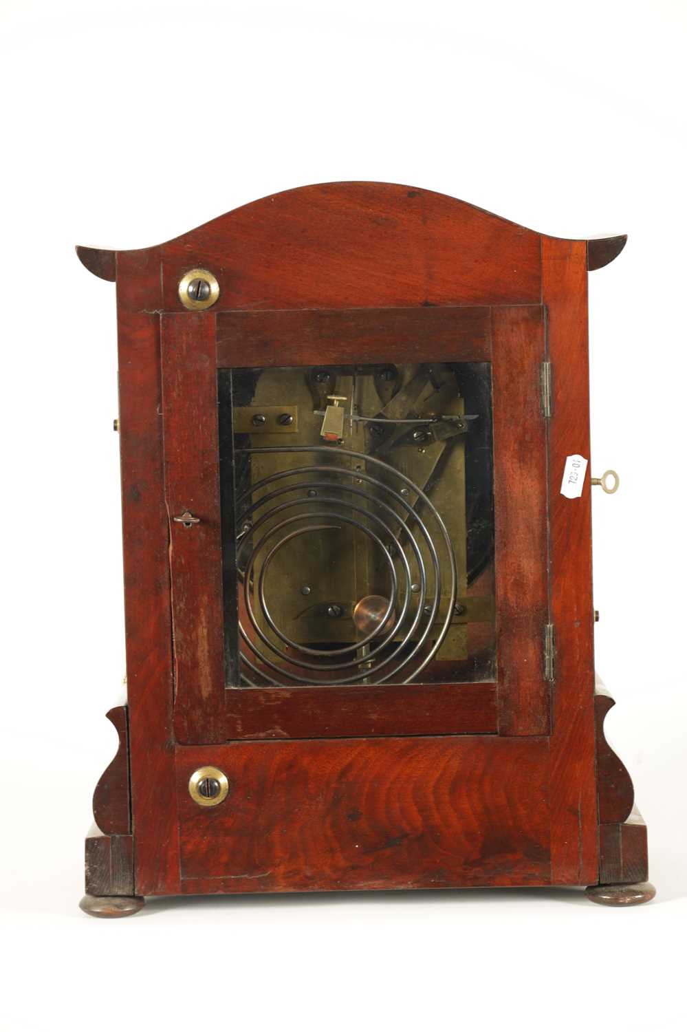 A MAHOGANY BUNYAN & GARDENER MANCHESTER BRACKET CLOCK - Image 10 of 13