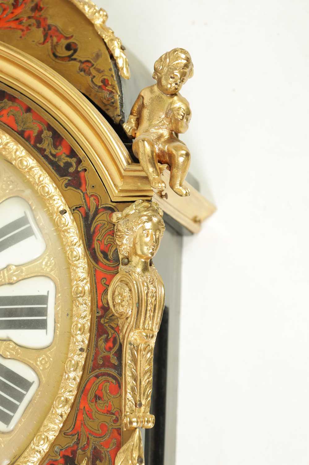 A FINE 19TH CENTURY FRENCH BOULLE TORTOISESHELL WALL CLOCK - Image 3 of 8