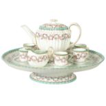 AN UNUSUAL LATE 19TH CENTURY COPELAND SPODE PORCELAIN CABARET SET