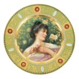 A LATE 19TH CENTURY VIENNA PORCELAIN CABINET PLATE