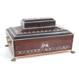 A LARGE EARLY 19TH CENTURY ANGLO INDIAN WORKBOX