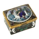 AN 18TH CENTURY FRENCH LIMOGES ENAMEL BOX