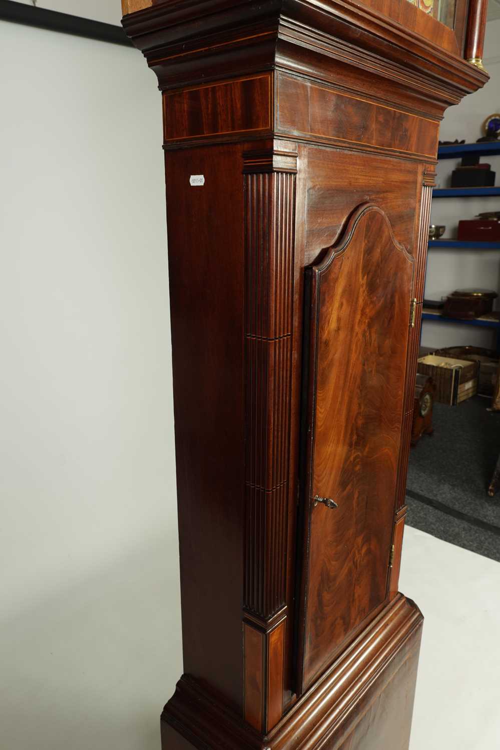 STONES, BLACKBURN. AN EARLY 19TH CENTURY MAHOGANY ‘AXE MOON’ LONGCASE CLOCK - Image 12 of 12