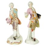 A PAIR OF LATE 19TH CENTURY SAMSON FIGURES OF COURTIERS